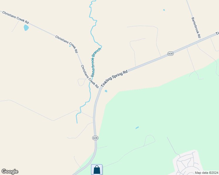 map of restaurants, bars, coffee shops, grocery stores, and more near 1594 Tinkling Spring Road in Staunton