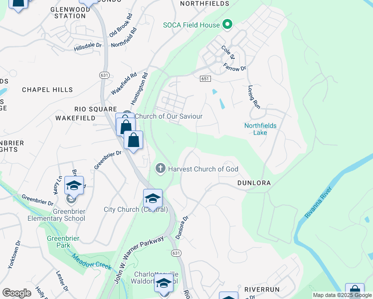 map of restaurants, bars, coffee shops, grocery stores, and more near 2135 Shepherds Ridge Road in Charlottesville