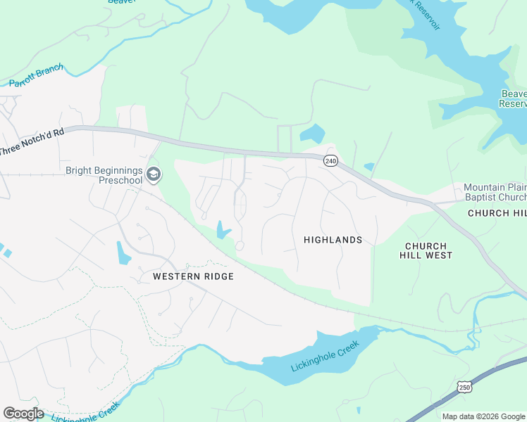 map of restaurants, bars, coffee shops, grocery stores, and more near 4802-4830 Highlands Pl in Charlottesville