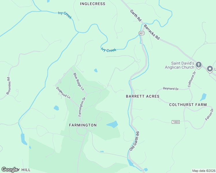 map of restaurants, bars, coffee shops, grocery stores, and more near 24 Farmington Drive in Charlottesville