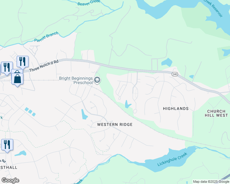 map of restaurants, bars, coffee shops, grocery stores, and more near 1944 Delila Drive in Charlottesville