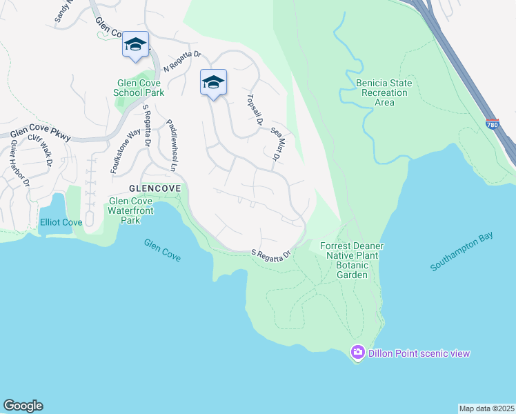 map of restaurants, bars, coffee shops, grocery stores, and more near 903 Spyglass Parkway in Vallejo