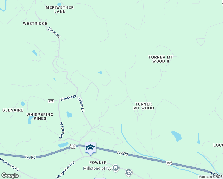 map of restaurants, bars, coffee shops, grocery stores, and more near 1186 Turner Mountain Road in Charlottesville