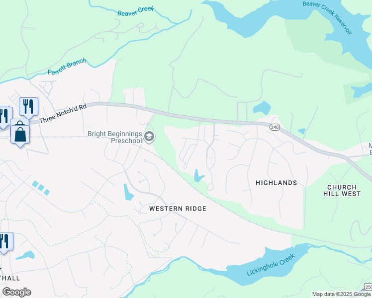 map of restaurants, bars, coffee shops, grocery stores, and more near 1962 Delila Drive in Charlottesville