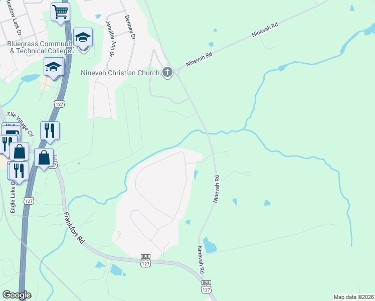 map of restaurants, bars, coffee shops, grocery stores, and more near 2206 Clearwater Drive in Lawrenceburg