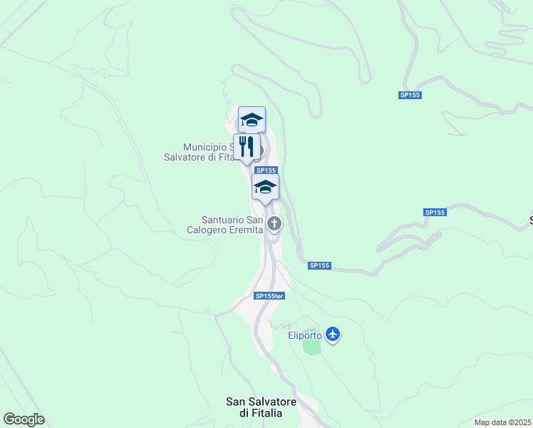 map of restaurants, bars, coffee shops, grocery stores, and more near 15 Via Bosco in San Salvatore di Fitalia