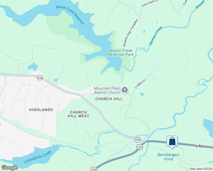 map of restaurants, bars, coffee shops, grocery stores, and more near 4358 3 Notch'd Road in Charlottesville