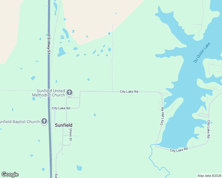 map of restaurants, bars, coffee shops, grocery stores, and more near City Lake Road in Du Quoin