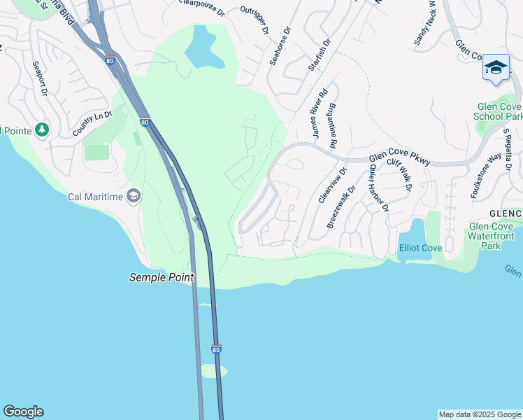 map of restaurants, bars, coffee shops, grocery stores, and more near 228 Waterview Terrace in Vallejo