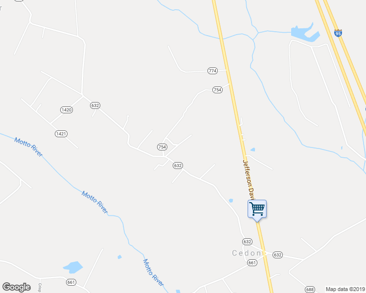 map of restaurants, bars, coffee shops, grocery stores, and more near 7005 Quarters Road in Woodford