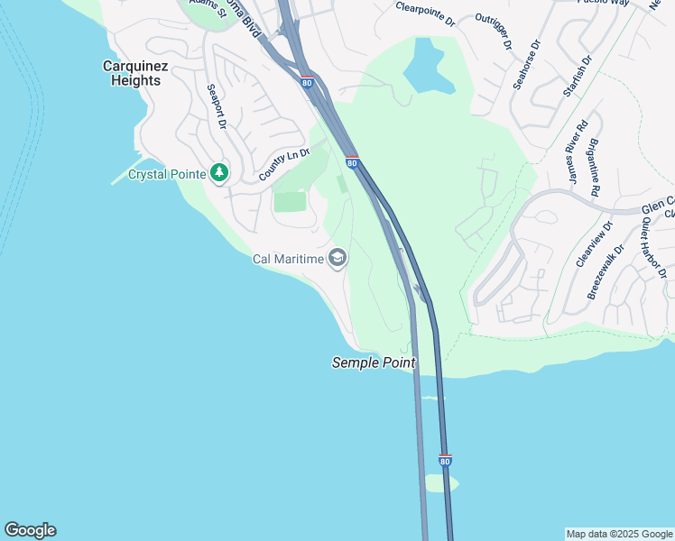 map of restaurants, bars, coffee shops, grocery stores, and more near 200 Maritime Academy Drive in Vallejo