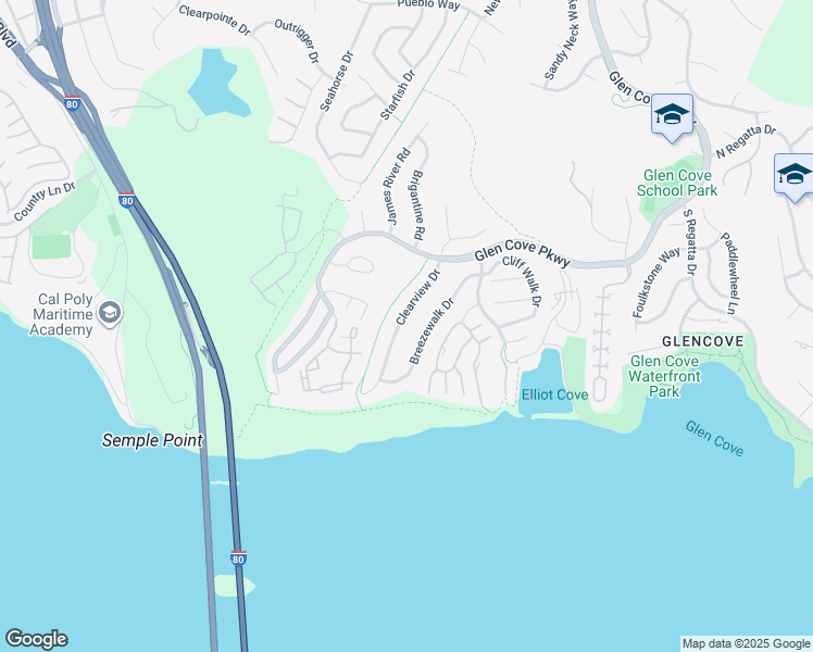 map of restaurants, bars, coffee shops, grocery stores, and more near 249 Breezewalk Drive in Vallejo