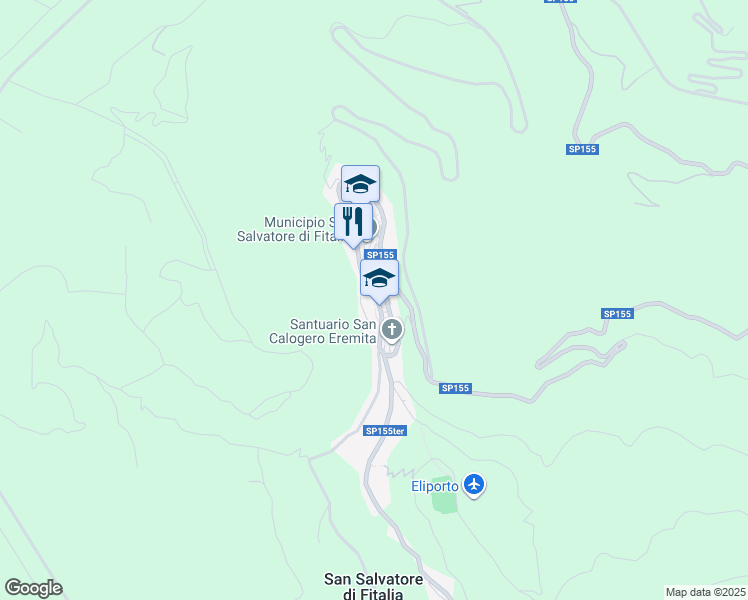 map of restaurants, bars, coffee shops, grocery stores, and more near 15 Via Bosco in San Salvatore di Fitalia