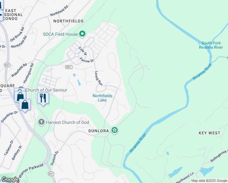 map of restaurants, bars, coffee shops, grocery stores, and more near 1220 Dunlora Drive in Charlottesville