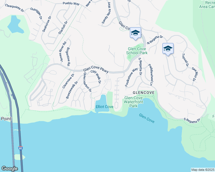 map of restaurants, bars, coffee shops, grocery stores, and more near 101 Glen Cove Marina Road in Vallejo