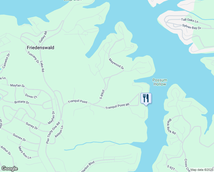 map of restaurants, bars, coffee shops, grocery stores, and more near 5-89Uf in Camdenton