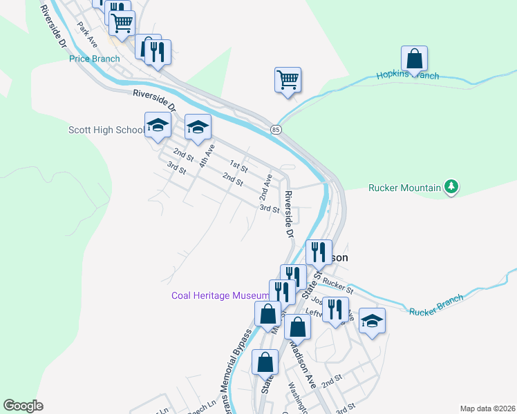 map of restaurants, bars, coffee shops, grocery stores, and more near 221 2nd Ave in Madison