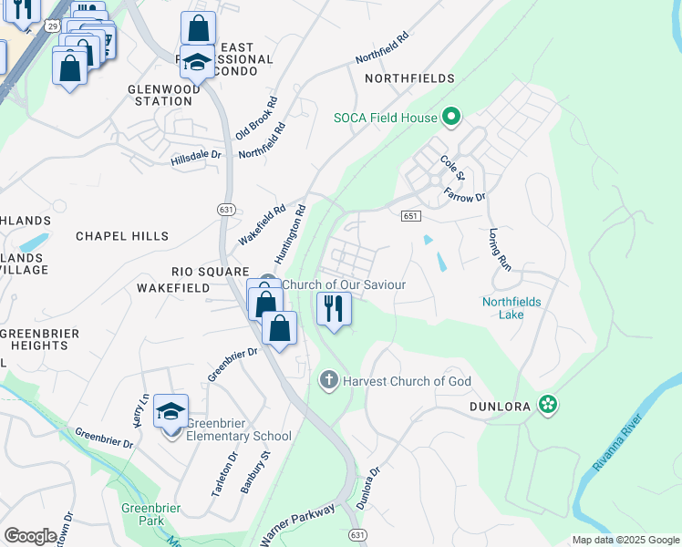 map of restaurants, bars, coffee shops, grocery stores, and more near 215 Reserve Boulevard in Charlottesville