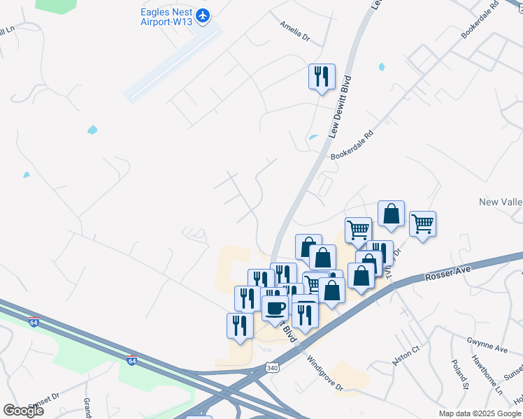 map of restaurants, bars, coffee shops, grocery stores, and more near 109 Paige Street in Waynesboro