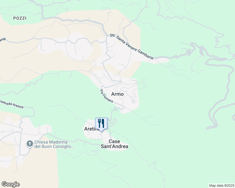 map of restaurants, bars, coffee shops, grocery stores, and more near in Armo