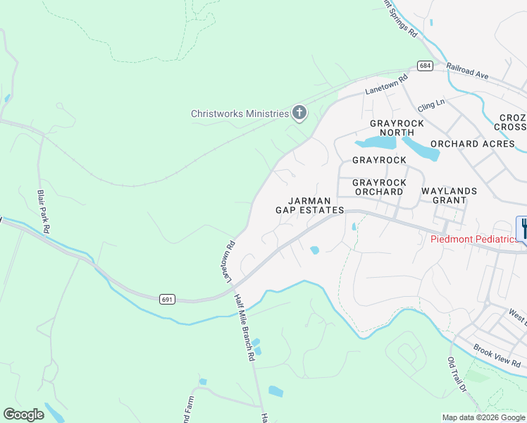 map of restaurants, bars, coffee shops, grocery stores, and more near 1230 Red Pine Ct in Crozet