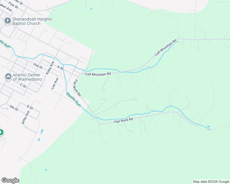 map of restaurants, bars, coffee shops, grocery stores, and more near 113 Calf Mountain Road in Waynesboro