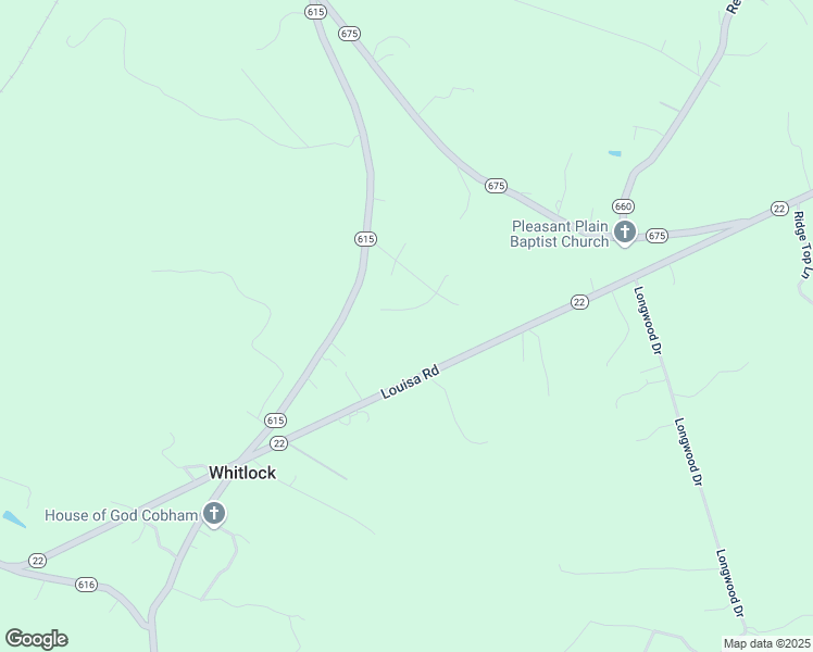 map of restaurants, bars, coffee shops, grocery stores, and more near 13 Clear Water Court in Gordonsville