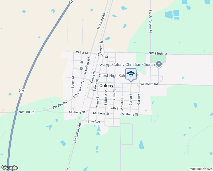 map of restaurants, bars, coffee shops, grocery stores, and more near in Colony