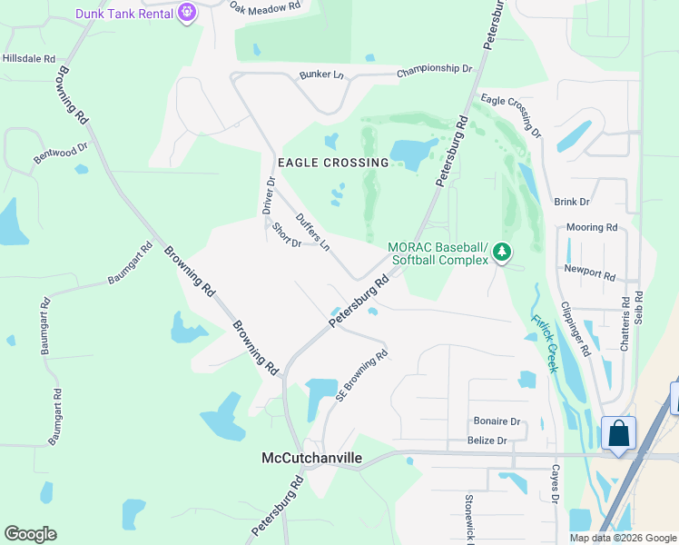 map of restaurants, bars, coffee shops, grocery stores, and more near 2133 Duffers Ln in Evansville