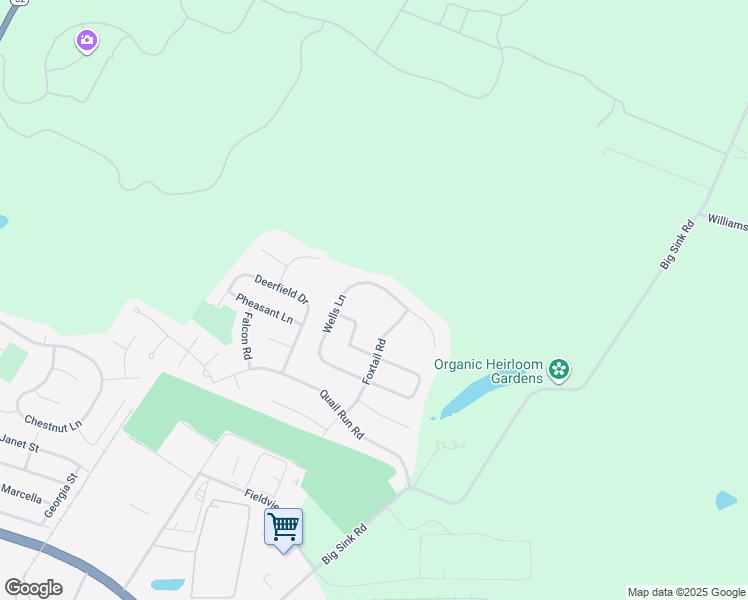 map of restaurants, bars, coffee shops, grocery stores, and more near 455 Wells Lane in Versailles