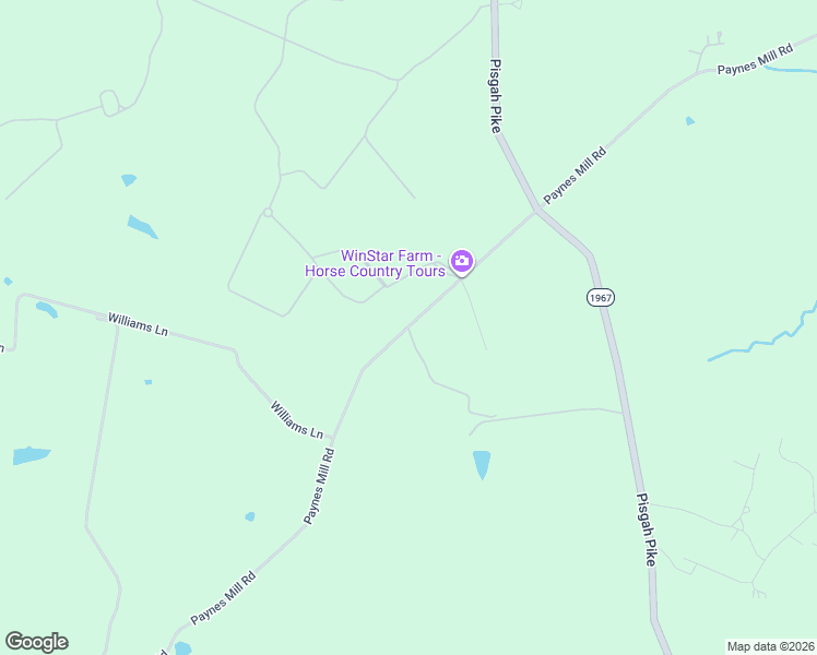 map of restaurants, bars, coffee shops, grocery stores, and more near 2676 Paynes Mill Road in Versailles