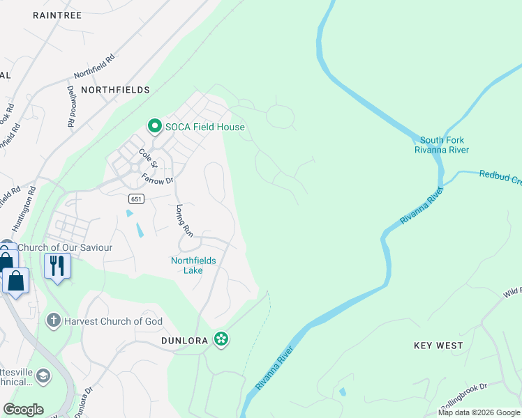 map of restaurants, bars, coffee shops, grocery stores, and more near 1327 Dunlora Farm Road in Charlottesville