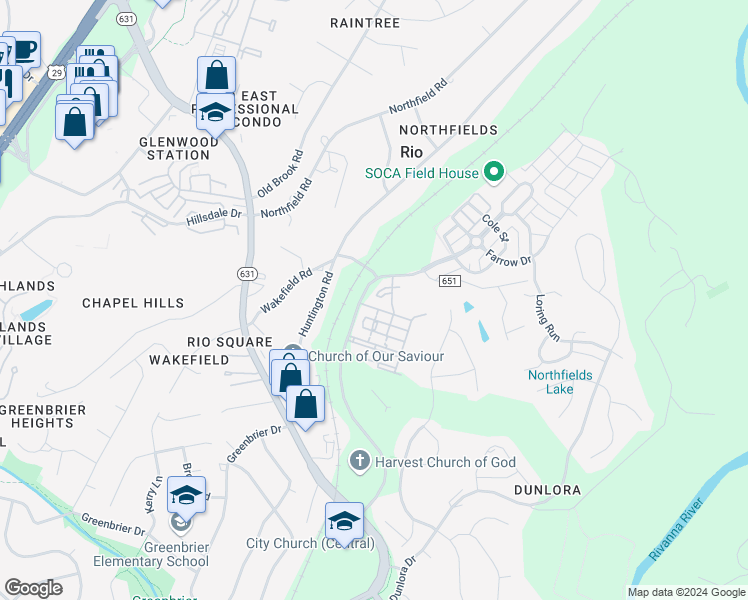 map of restaurants, bars, coffee shops, grocery stores, and more near 976 Belvedere Way in Charlottesville