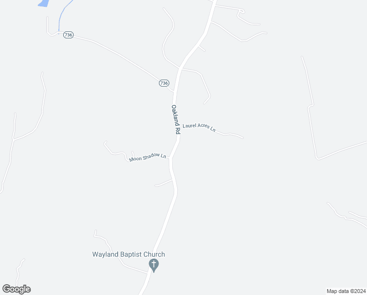 map of restaurants, bars, coffee shops, grocery stores, and more near 1850 Oakland Road in Louisa