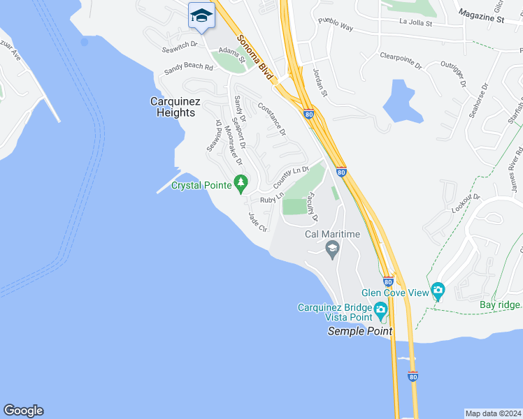 map of restaurants, bars, coffee shops, grocery stores, and more near 960 Topaz Court in Vallejo