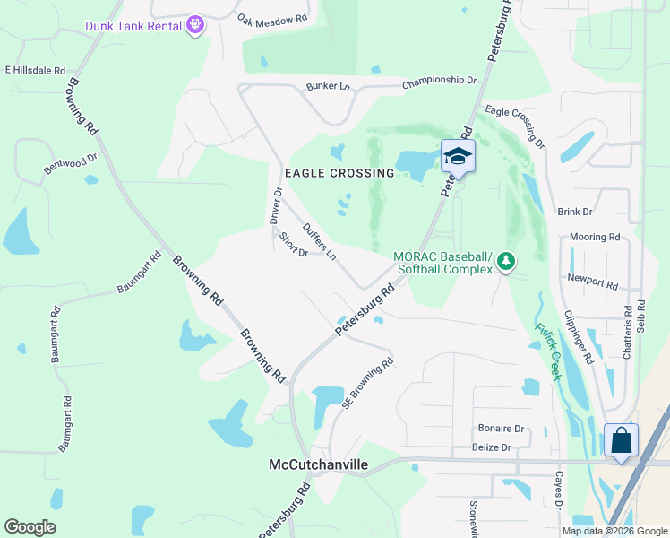 map of restaurants, bars, coffee shops, grocery stores, and more near 2133 Duffers Ln in Evansville