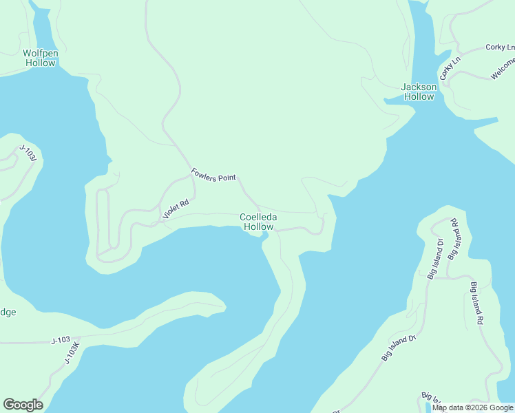 map of restaurants, bars, coffee shops, grocery stores, and more near 1 Island View Lane in Camdenton