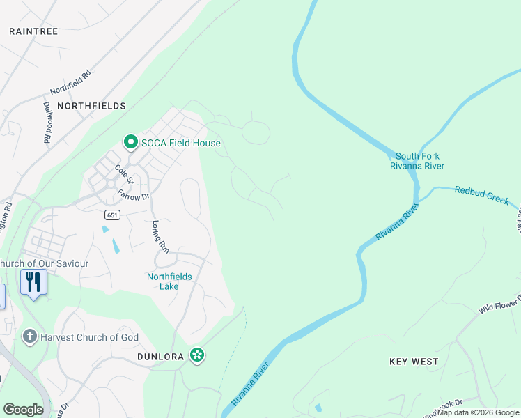 map of restaurants, bars, coffee shops, grocery stores, and more near 1327 Dunlora Farm Road in Charlottesville