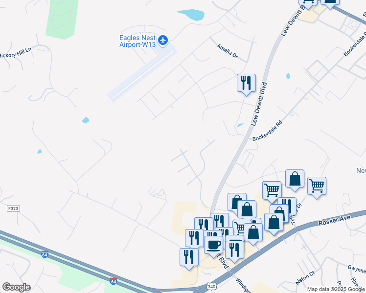 map of restaurants, bars, coffee shops, grocery stores, and more near 309 Bryant Drive in Waynesboro