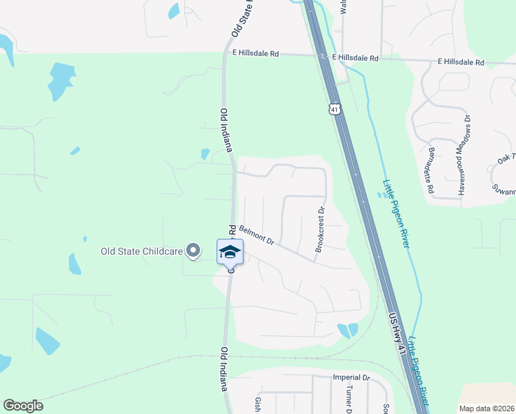 map of restaurants, bars, coffee shops, grocery stores, and more near 10103 Hydepark in Evansville