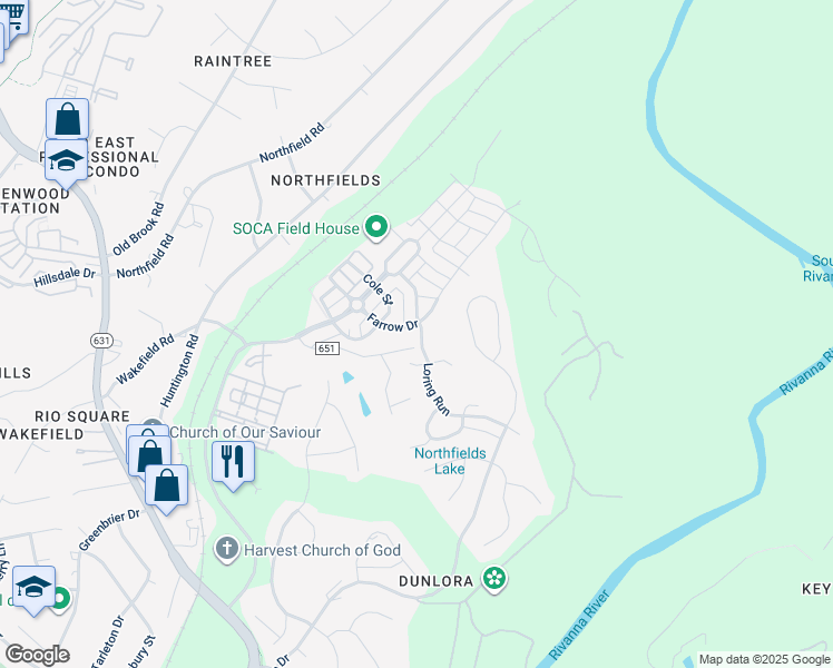 map of restaurants, bars, coffee shops, grocery stores, and more near 1151 Loring Run in Charlottesville
