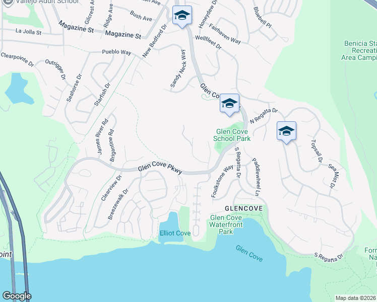 map of restaurants, bars, coffee shops, grocery stores, and more near 168 Chesapeake Drive in Vallejo