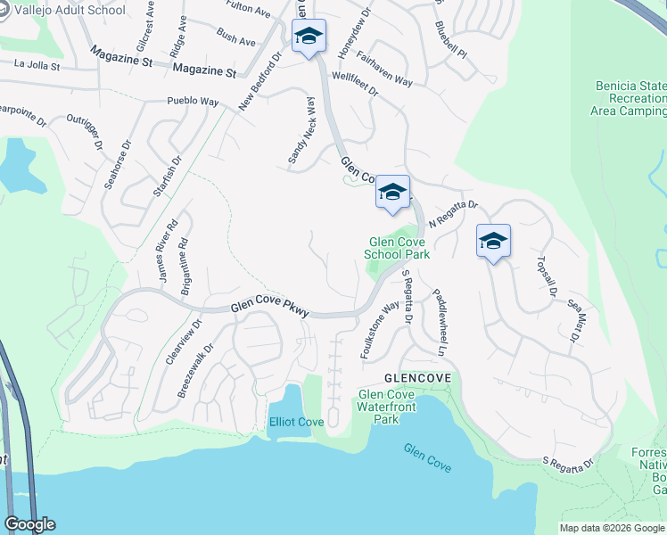 map of restaurants, bars, coffee shops, grocery stores, and more near 168 Chesapeake Drive in Vallejo