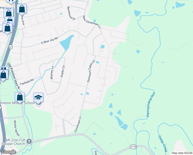 map of restaurants, bars, coffee shops, grocery stores, and more near 117 Mountain Stone Court in Shepherdsville