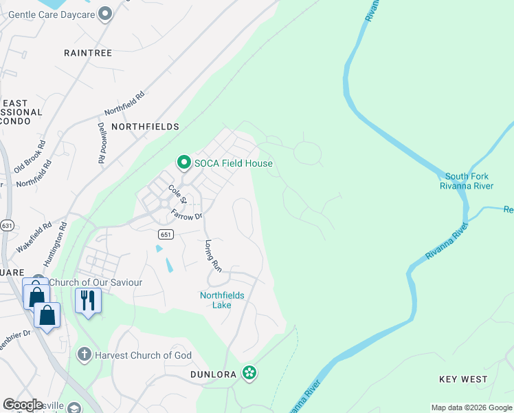 map of restaurants, bars, coffee shops, grocery stores, and more near 1377 Dunlora Dr in Charlottesville