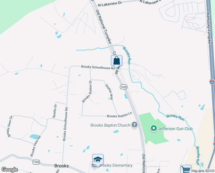 map of restaurants, bars, coffee shops, grocery stores, and more near 232 Station Way in Brooks