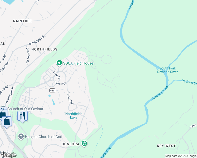 map of restaurants, bars, coffee shops, grocery stores, and more near 1358 Dunlora Farm Road in Charlottesville