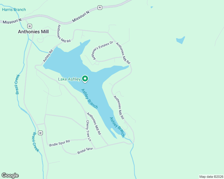 map of restaurants, bars, coffee shops, grocery stores, and more near Anthonies Mill Road in Bourbon