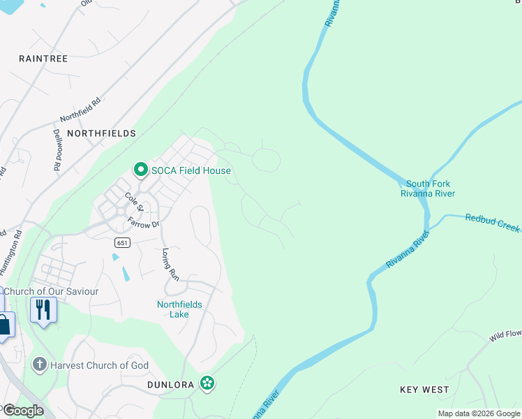 map of restaurants, bars, coffee shops, grocery stores, and more near 1358 Dunlora Farm Road in Charlottesville
