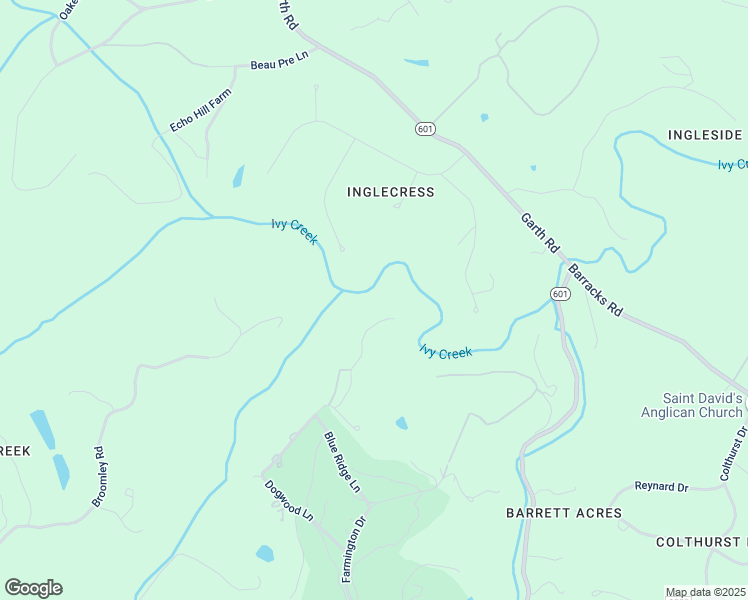 map of restaurants, bars, coffee shops, grocery stores, and more near 2475 North Dogwood Lane in Charlottesville